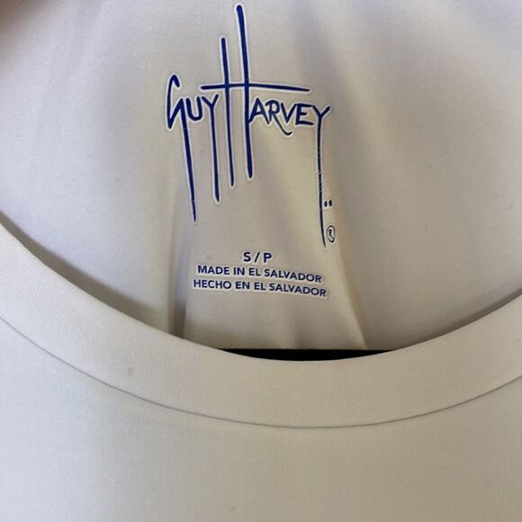 Guy Harvey White Fishing Shirt Graphic Front and Back Size Small - Picture 3 of 8